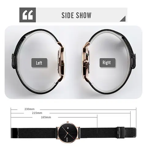 Оригінальний чоловічий годинник Skmei 9183 Tiger Black gold - фото 6