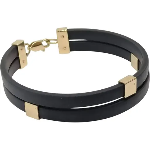 Золотий браслет Tango з каучуком. 910039 18