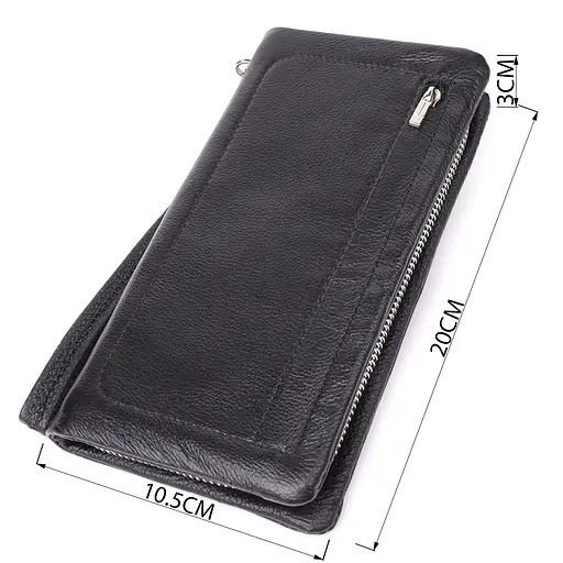 Жіночий шкіряний гаманець-клатч із відділенням під телефон ST Leather 20х10.5х3 см acs0029657 - фото 3