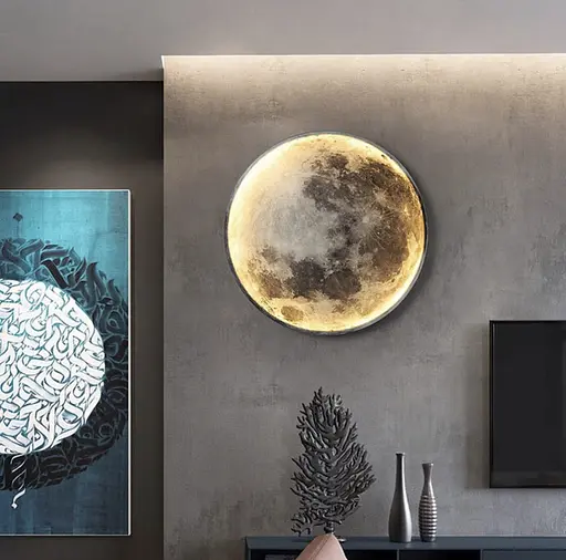 Настінно-стельовий світильник у вигляді планети Ø 50 см Арт. WST03-500 Line F - фото 1