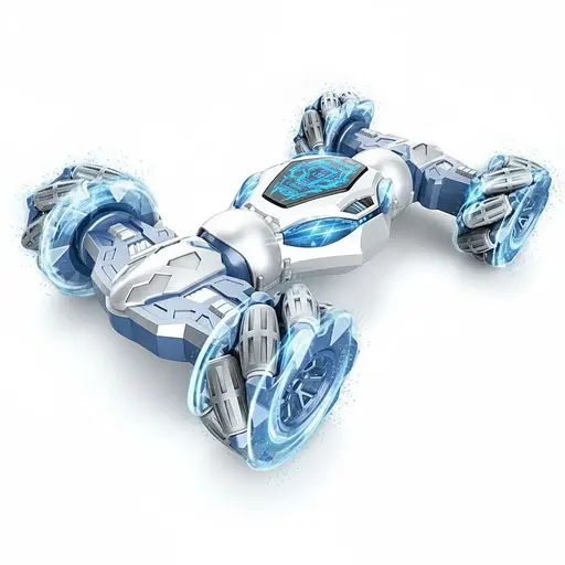 Радіокерована машина-трансформер DH 666-79 B, 360°, акум. 3.7V, браслет 2.4G, роликові колеса, зміна корпусу, Біла