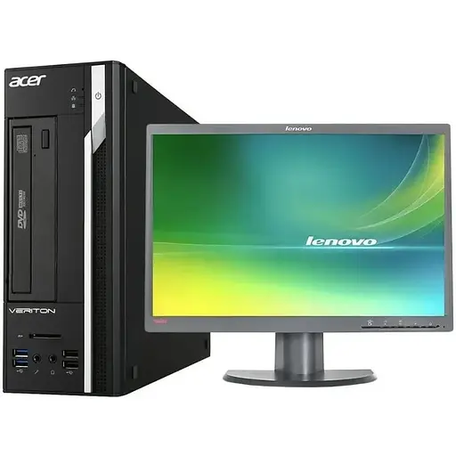 Комплект Компьютер Acer Veriton X2632G SFF (i5-4570/8/256SSD) + Монитор 22" Lenovo LT2252pwA black Б/У - фото 1