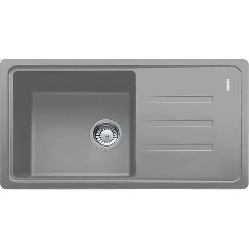 Кухонна мийка Franke Malta, фраграніт, прямокутник, з крилом, 780х435х200мм, чаша - 1, накладна, BSG 611-78, сірий камінь