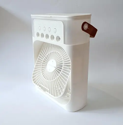 Аккумуляторный настольный вентилятор Crownberg CB-410 Ветродуйка с увлажнением и таймером 30Вт Белый - фото 5