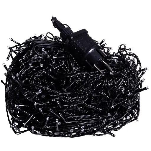 Новорічна гірлянда Різдвяна фея GarlandoPro 100 м 1000 LED чорний дріт Синій CF1000L100MBBL - фото 4