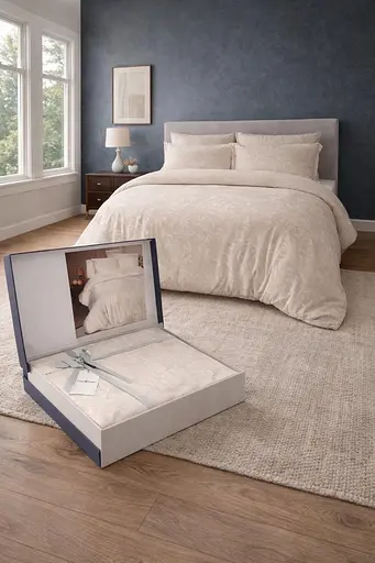 Комплект постільної  білизни євро 200х220  Premium сатин кремовий TC303376162