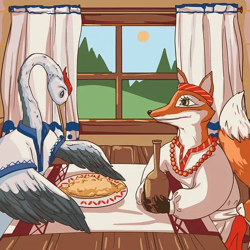 Картина по номерам "Лисичка и журавль" 15101-AC 40x40 см