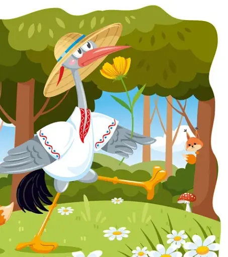 Українські казочки. Лисичка та журавель - фото 8