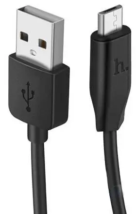 Кабель Hoco Micro USB X1, 1 м черный - фото 1