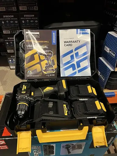 Шуруповерт профессиональный бесщеточный аккумуляторный Zegor CDPP-21BL/21В/70 Нм/две скорости/2 батареи 21В 2Ач/реверс/подсветка/кейс - фото 8