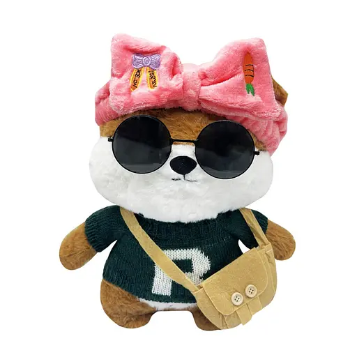 Мягкая игрушка "Собачка" Bambi K0201(Beige) одежда в ассортименте, 30 см - фото 1