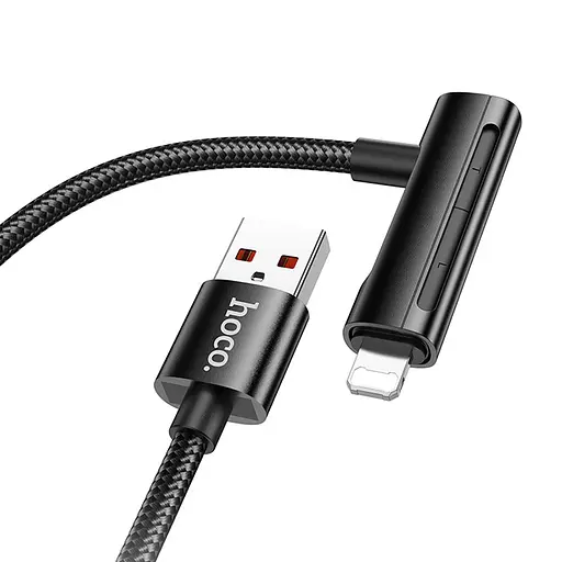 Дата кабель Hoco U135 Incredible 2in1 USB to Lightning/Type-C (1m) Black - фото 3