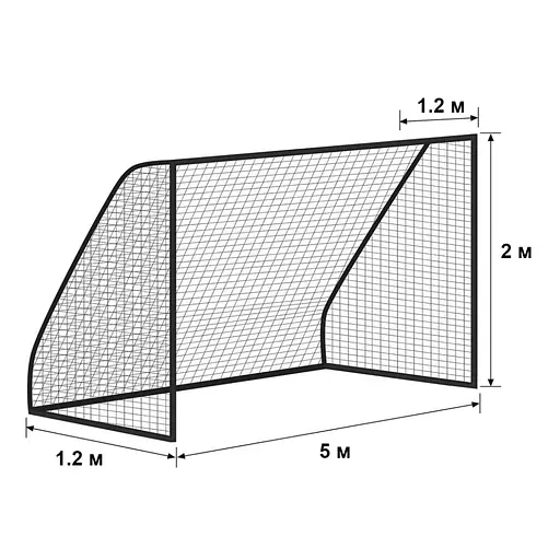 Сітка для футбольних воріт BallNet Newt NE-CM-45 розмір 5 х 2 метри - фото 2