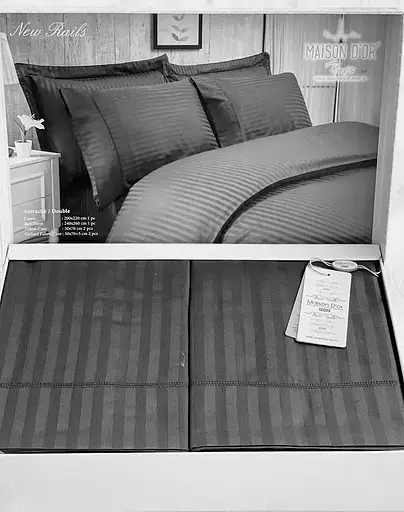 Постельное белье Rails Antracite Сатин Премиум Maison D'or pbe0051914 - фото 2