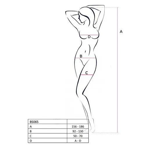 Бодистокинг Passion BS065 комбинезон крупная сетка S/M/L red - фото 4