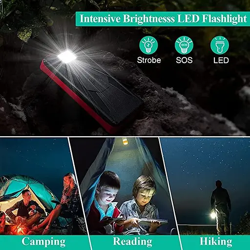 Сонячний зарядний пристрій Solar panel (5 панелей по 8W) VerWireless Charging 20000mAh (PN-W09) - фото 7