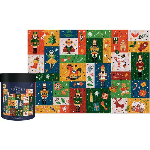 Пазлы трехслойные Interdruk Christmas Santa Express в картонной тубе 250 шт. (376268) - фото 3