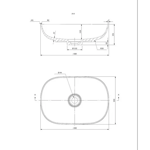 Раковина Omnires Silk white (SILK500BP) - фото 2