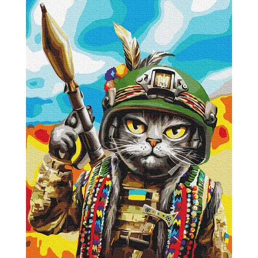 Картина по номерам Кот Гуцул Марианна Пащук Brushme 40x50 см разноцветная 000221377