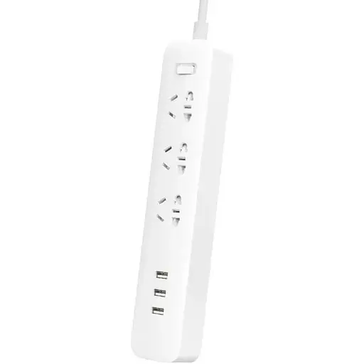 Подовжувач Xiaomi Mi Power Strip 27 W (3 розетки 3 USB) 1.8 m (MJCXB02QM, NRB4049CN) EU Plug Євро вилка - фото 1