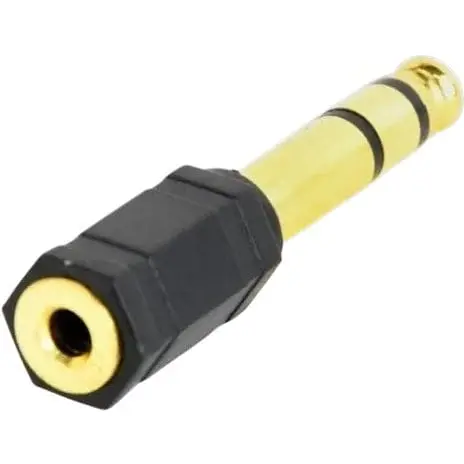 Звуковой переходник Cablexpert 6.35 мм M - 3.5 мм F черный (A-6.35M-3.5F) - фото 1