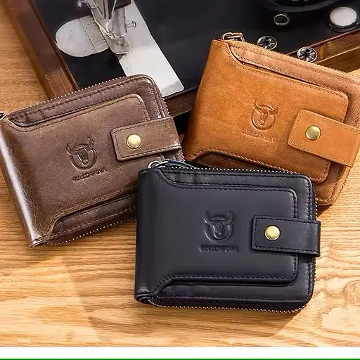 Чоловічий шкіряний гаманець BULL 12х9.5х2.5 см acs0029255 - фото 7