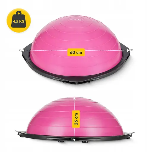 Балансировочная платформа 4FIZJO Bosu Ball 60 см Pink (P-5905973402453) - фото 5