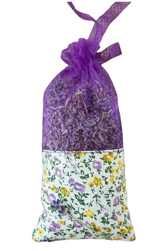 Саше Hand Made с лавандой в мешочке из хлопка и органзы Темное 20 г (1008-02)