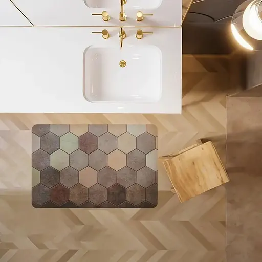 Коврик влагопоглощающий Wall Sticker 38х58х3 мм Шестиугольники (D) SW-00001571 - фото 6