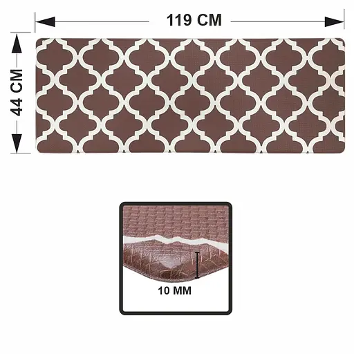 Коврики кухонные Lovely Svi с эффектом памяти - антискользящие - водонепроницаемые эргономичные, 44x119x 1 см Коричневые (160822) - фото 2