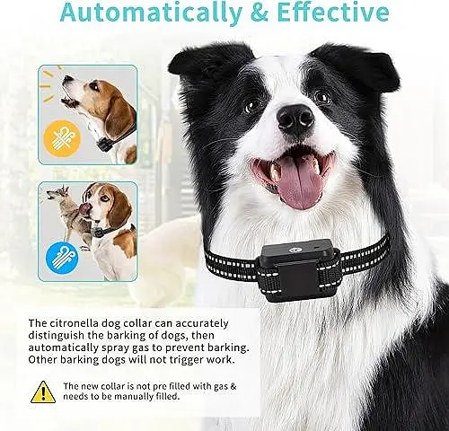 Ошейник против лая цитронелла, ошейник против лая собак цитронелла, 2 чувствительных и просторных уровня Ошейники от цитронелла для собак - фото 4