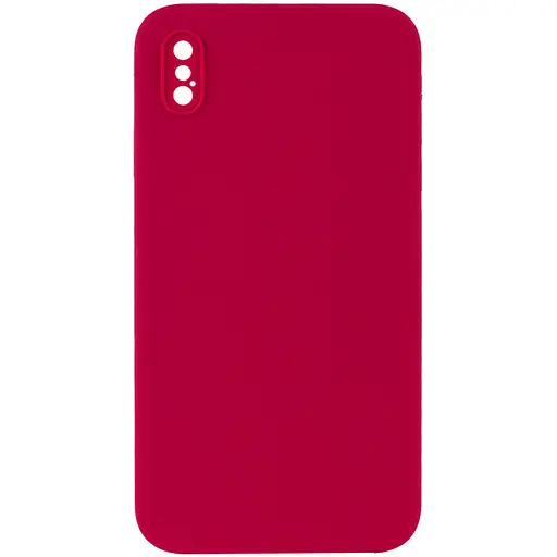 Чохол Epik Silicone Case Square Full Camera Protective AA No Logo для Apple iPhone XS Max 6.5 Червоний/Rose Red