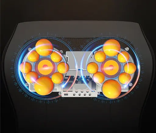 Массажная подушка Jinkairui R7-1 Mini Vibration Массажер для шеи и спины (6 кнопок 16 пальцев) - фото 6