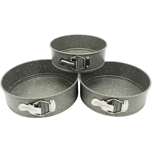 Набір круглих форм А-плюс роз'ємні мармурове покриття 18 см 20 см 22 см 3 шт. (000017150) - фото 1