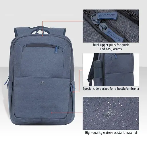 Рюкзак для ноутбука Rivacase 15.6" Blue (7760) (7760 (Blue)) - фото 10