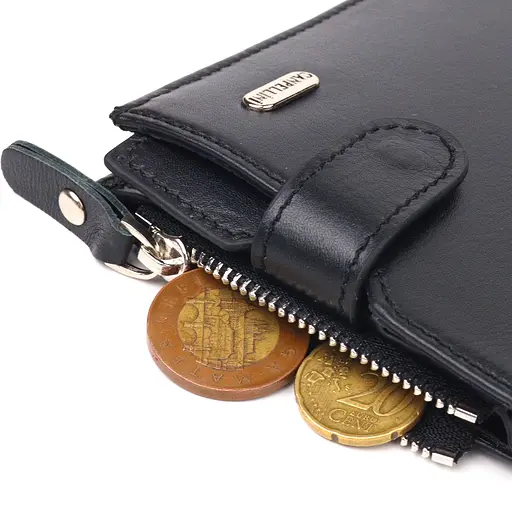 Мужской кожаный кошелек Canpellini 12х9.8х1 см acs0025055 - фото 6