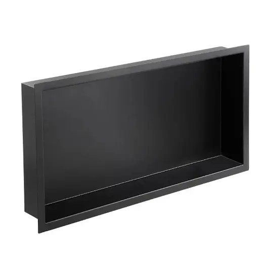 Полка-ниша для ванной комнаты Mixxus Premium NICHE-0102 BLACK из нержавеющей стали SUS304 (MI6680) - фото 1