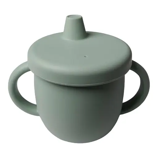 Поильник силиконовый непроливайка oldbro 150ml Olive light - фото 1