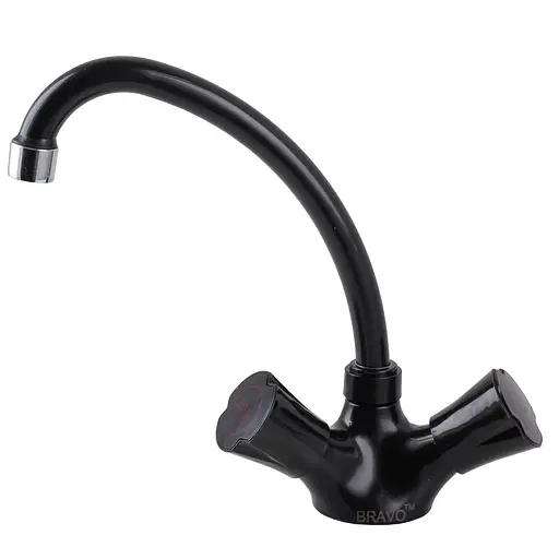 Змішувач для кухні Bravo B2-11-203 термостійкий ABS пластик чорний матовий - фото 3