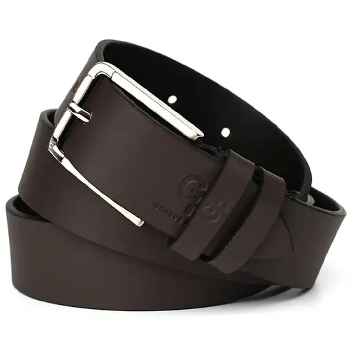 Ремінь шкіряний Grande Pelle коричневий  120х3.5х0.5 см acs0032040 - фото 3