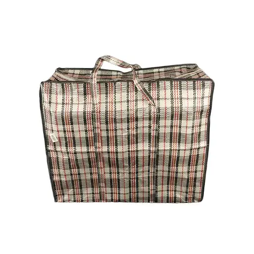 Сумка господарська поліпропіленова баул у клітинку 55х43.5х24.5 см, A-plus Різні кольори 87732 - фото 1
