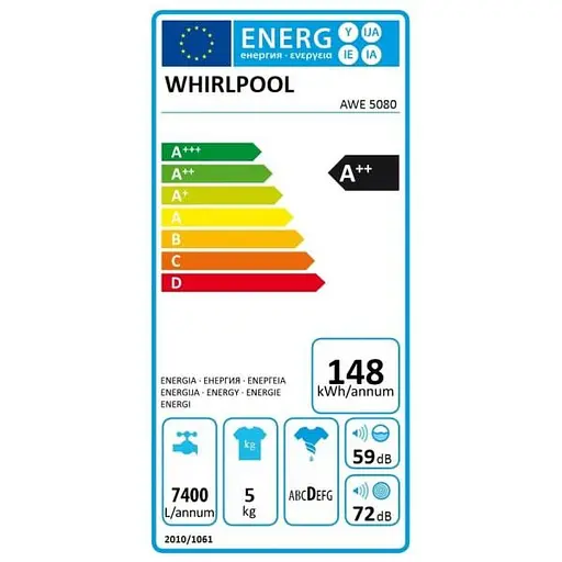 Стиральная машина Whirlpool AWE 5080 автоматическая - фото 10