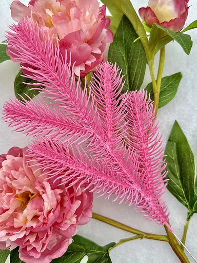 Гілка хвойна лита Hvoya Lux Marshmallow Pink рожева 33 см 250 шт. - фото 5