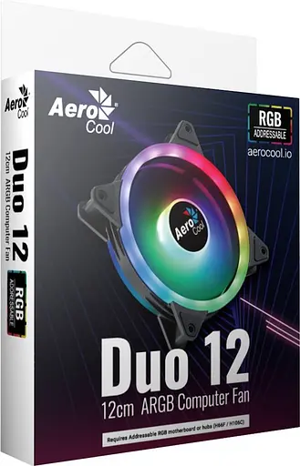 Вентилятор Aerocool Duo 12 ARGB, 120х120х25 мм, 6-pin (ACF3-DU10217.11) - фото 8