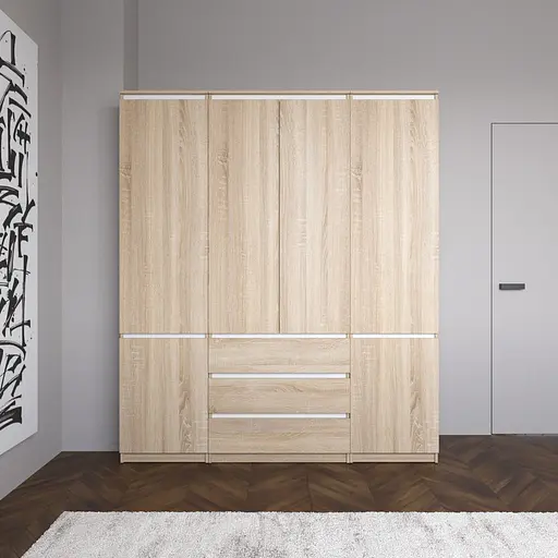 Шкаф для одежды Vays со штангой и полками, 3 ящика, комплект R9+R22-2 - фото 5