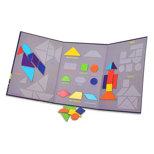 Дитяча розвиваюча гра "Магнітний танграм" Bambi 8326-2, 27 деталей - фото 1