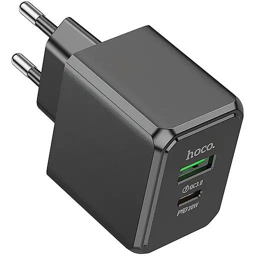 Сетевое зарядное устройство Hoco CS14A PD20W+QC3.0 USB-A и USB-C с поддержкой быстрой зарядки
