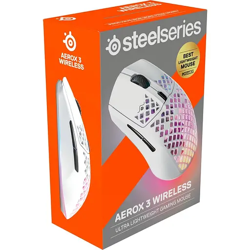 Беспроводная мышь SteelSeries Aerox 3 Wireless Snow White (62608) - фото 6