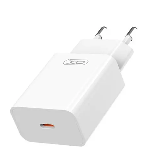 Мережевий зарядний пристрій XO L126 USB-C PD20W Fast Charging Charger with Type-C cable Білий - фото 1