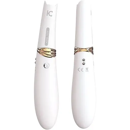 Вакуумний стимулятор з вібрацією KisToy Miss CC White - фото 2